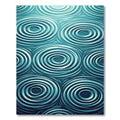 Deep Aqua Concentric Circles Rug