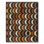 Retro Mid-Century Sunset Crescent Tile Rug