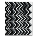Modern Monochromatic Chevron Linear Art Rug