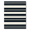 Classic Navy Cream Horizontal Stripe Rug