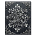 Intricate Silver Eight Pointed Star Rug