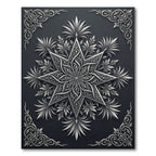 Intricate Silver Eight Pointed Star Rug