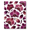 Ethereal Deep Plum Orchid Blossom Rug