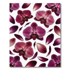 Ethereal Deep Plum Orchid Blossom Rug