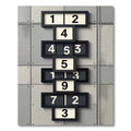 Industrial Hopscotch Numbered Grid Frame Rug