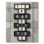 Industrial Hopscotch Numbered Grid Frame Rug