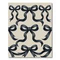 Elegant Black Ribbon Bow Wallpaper Rug