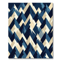 Blue Geometric Abstract Mountain Peak Rug