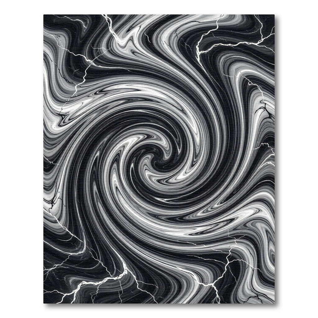 Monochromatic Swirl Marble Effect Rug