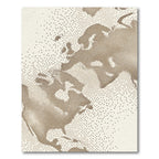 Sepia Earth Topographic Dot Art Rug