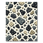 Modern Terrazzo Speckled Stone Abstract Rug
