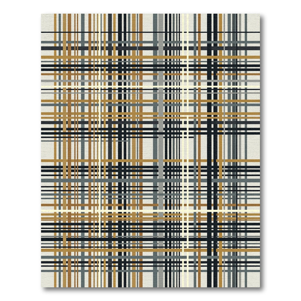 Modern Earthy Tone Plaid Weave Rug