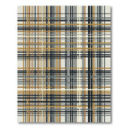 Modern Earthy Tone Plaid Weave Rug