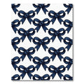 Elegant Navy Blue Bow Repeat Rug