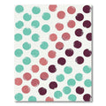 Coral Teal Plum Spotty Circles Rug