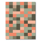 Terracotta Sage Square Pixel Rug