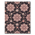 Blush Floral Starburst Dark Tapestry Rug