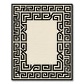 Bold Black Greek Key Square Rug