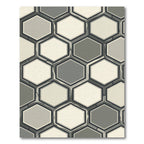 Geometric Hexagon Stone Collage Rug