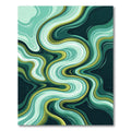 Aqua Green Wavy Flow Rug