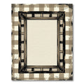 Rustic Beige Plaid Timber Frame Rug