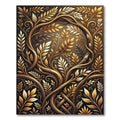 Gilded Leaf Vine Symmetry Rug