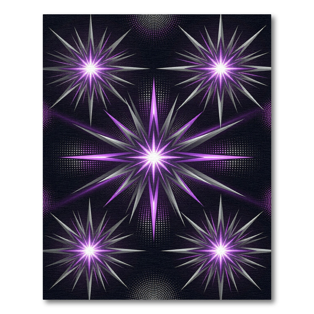 Radiant Purple Celestial Starburst Aglow Rug