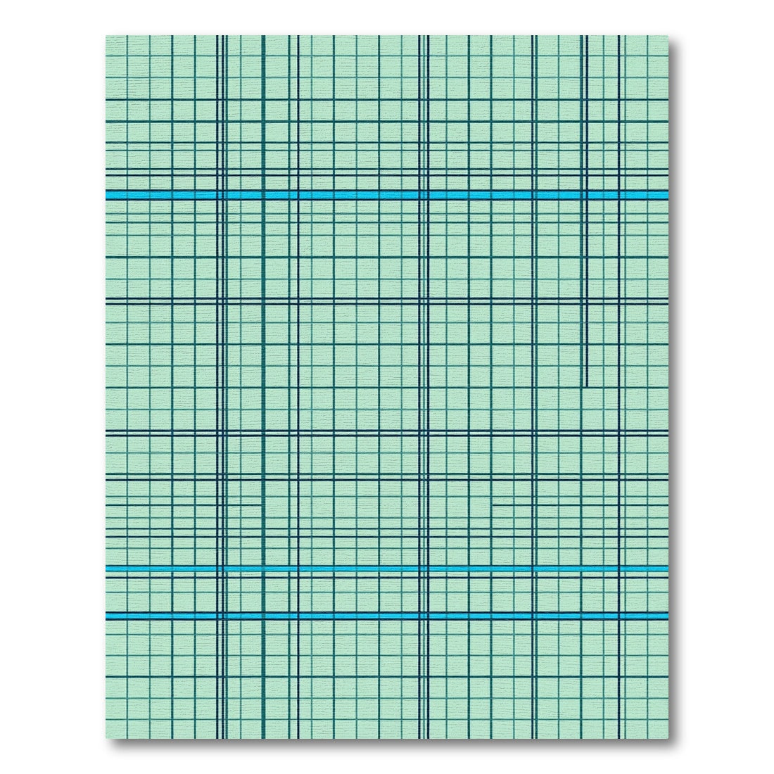 Sage Green Grid Plaid Geometric Teal Rug