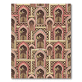 Pink Geometric Archway Palm Night Rug