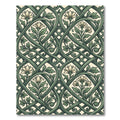 Sage Green Interlocking Botanical Vine Rug
