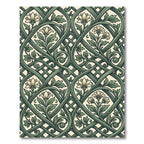 Sage Green Interlocking Botanical Vine Rug