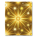 Radiant Golden Celestial Sunburst Art Rug