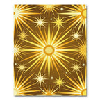 Radiant Golden Celestial Sunburst Art Rug
