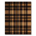 Rustic Brown Plaid Checkered Area Rug