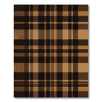 Rustic Brown Plaid Checkered Area Rug