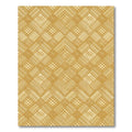 Golden Geometric Lattice Textured Weave Rug