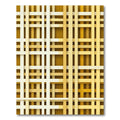 Modern Gold Cream Layered Grid Rug