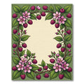 Pink Blossom Raspberry Garden Frame Rug