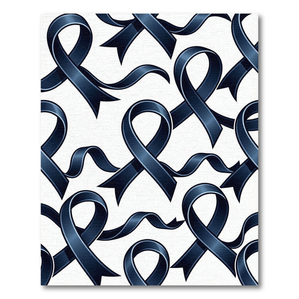 Sophisticated Midnight Blue Awareness Ribbon Rug