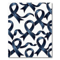 Sophisticated Midnight Blue Awareness Ribbon Rug