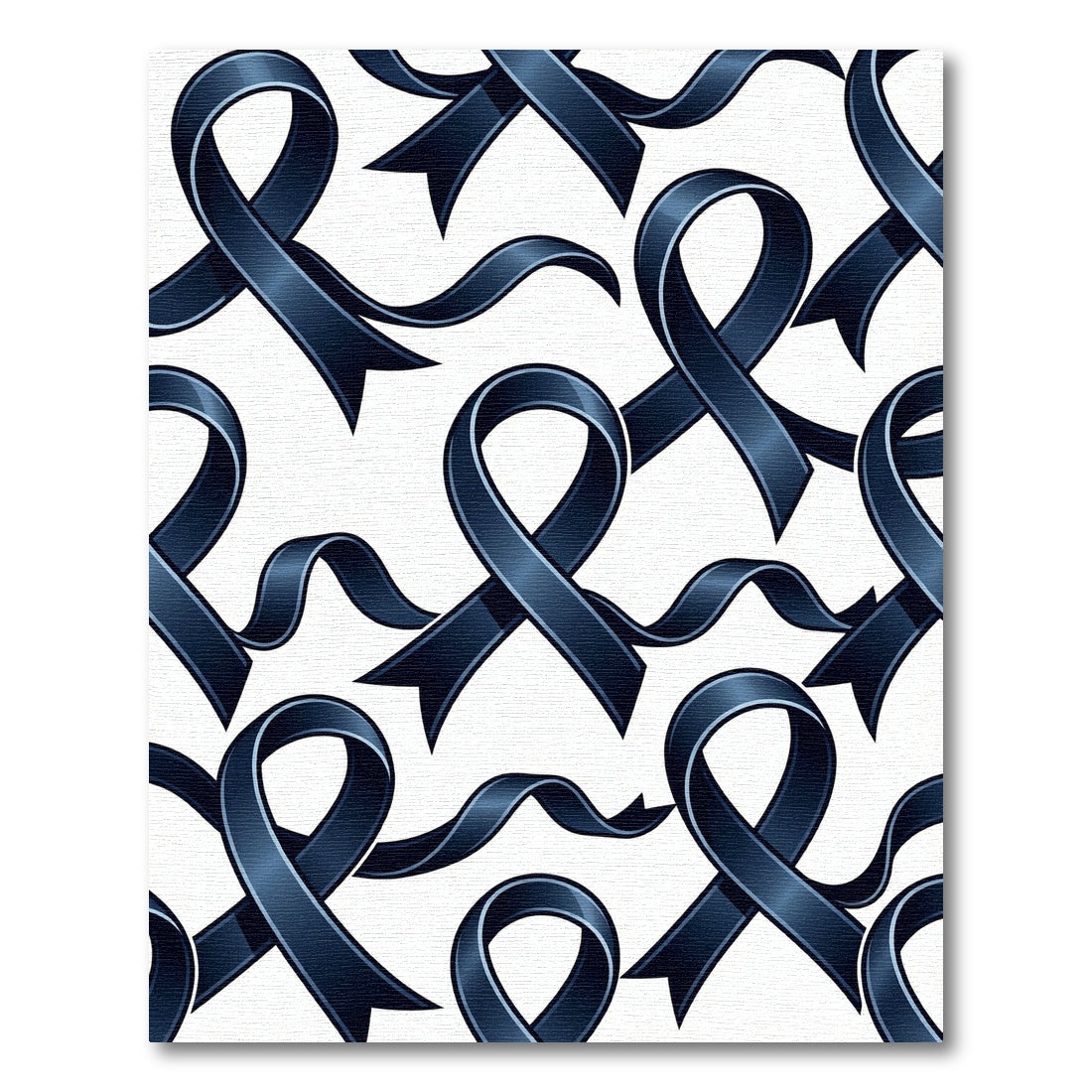Sophisticated Midnight Blue Awareness Ribbon Rug