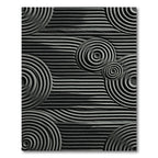 Monochromatic Stripped Concentric Circles Rug