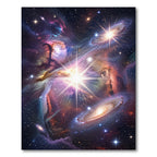 Vibrant Cosmic Galaxy Starry Nebula Rug