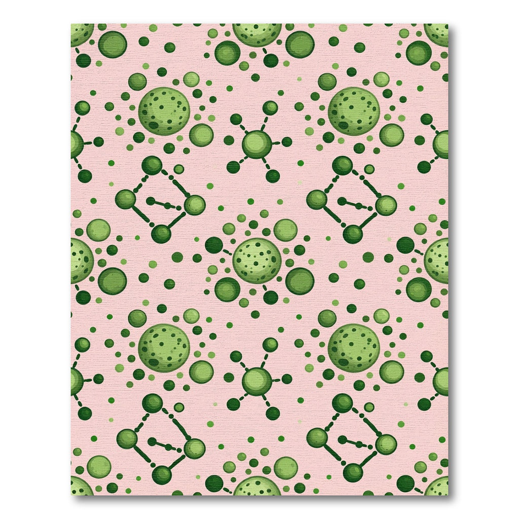 Green Bubbles and Lattice Arrangement Rug
