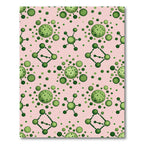 Green Bubbles and Lattice Arrangement Rug