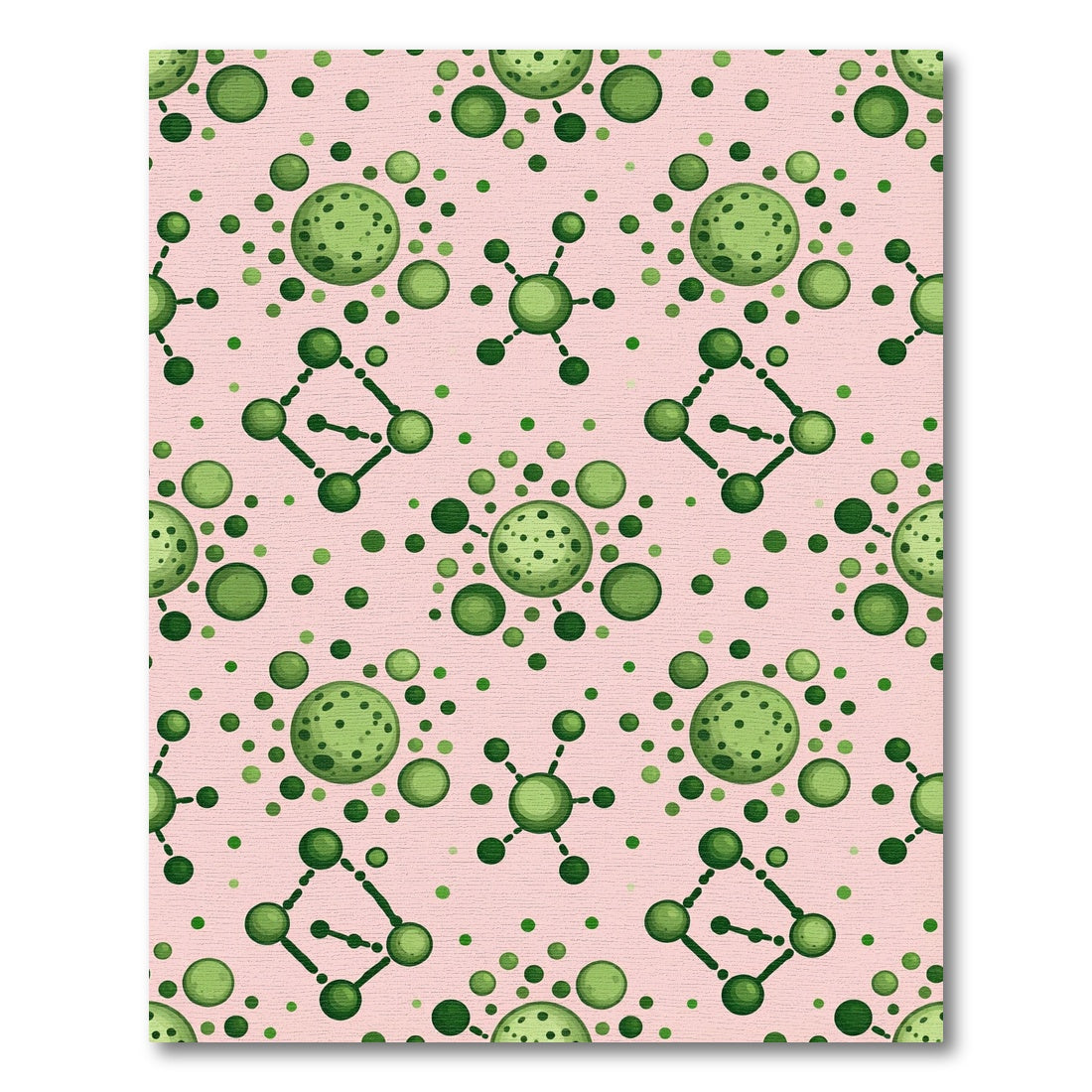 Green Bubbles and Lattice Arrangement Rug