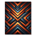 Electric Amber Charcoal Geometric Chevron Rug