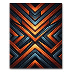 Electric Amber Charcoal Geometric Chevron Rug