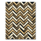 Modern Neutral Herringbone Chevron Rug