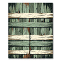 Rustic Sage Green Weathered Wood Plank Rug